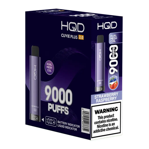 HqdCuviePlus 2.0 5pk 5% 9k Strawberry Raspberry Box (6937105467374) Unit (6937105467367)