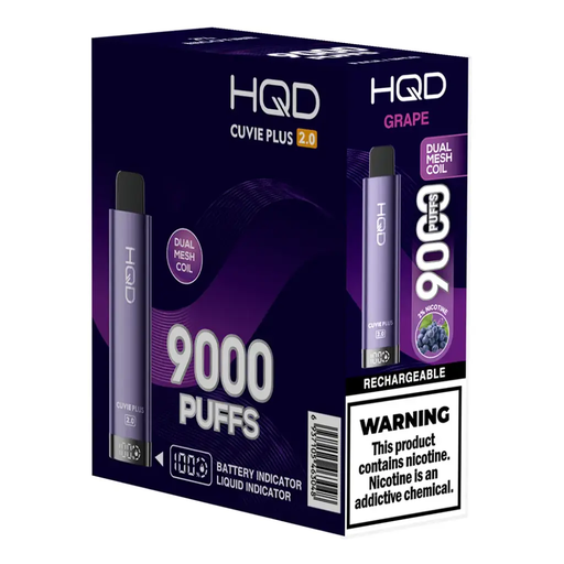 HqdCuviePlus 2.0 5pk 2% 9k Grape Box (6937105463048)
