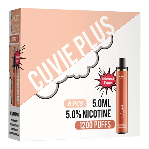 HqdCuvieplus 6pk 5% 1.2k Strawberry Lemonade Box (6973826701205) Unit (6973836701212)